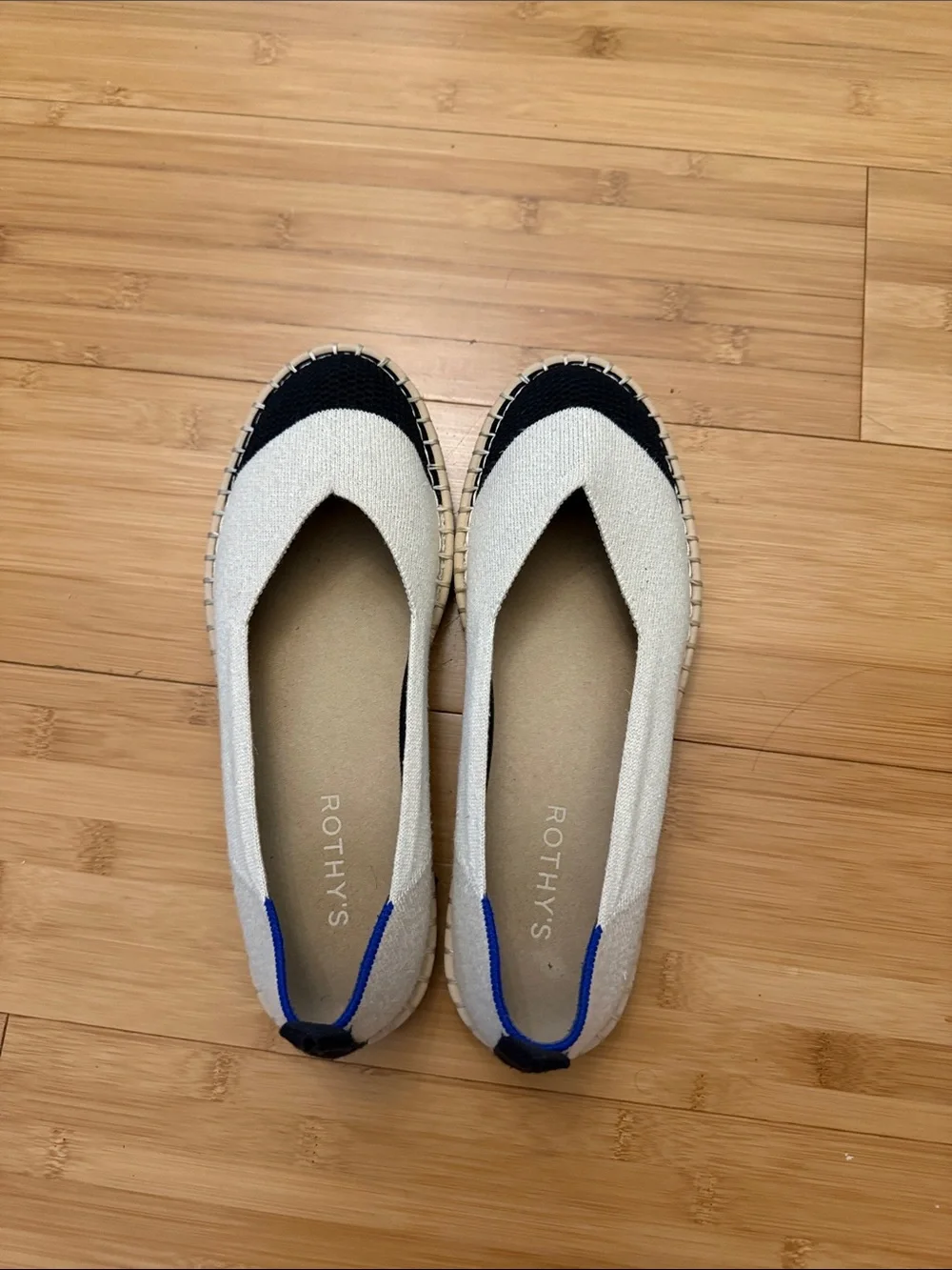 Rothy's Cream Espadrille Flats with Ties
